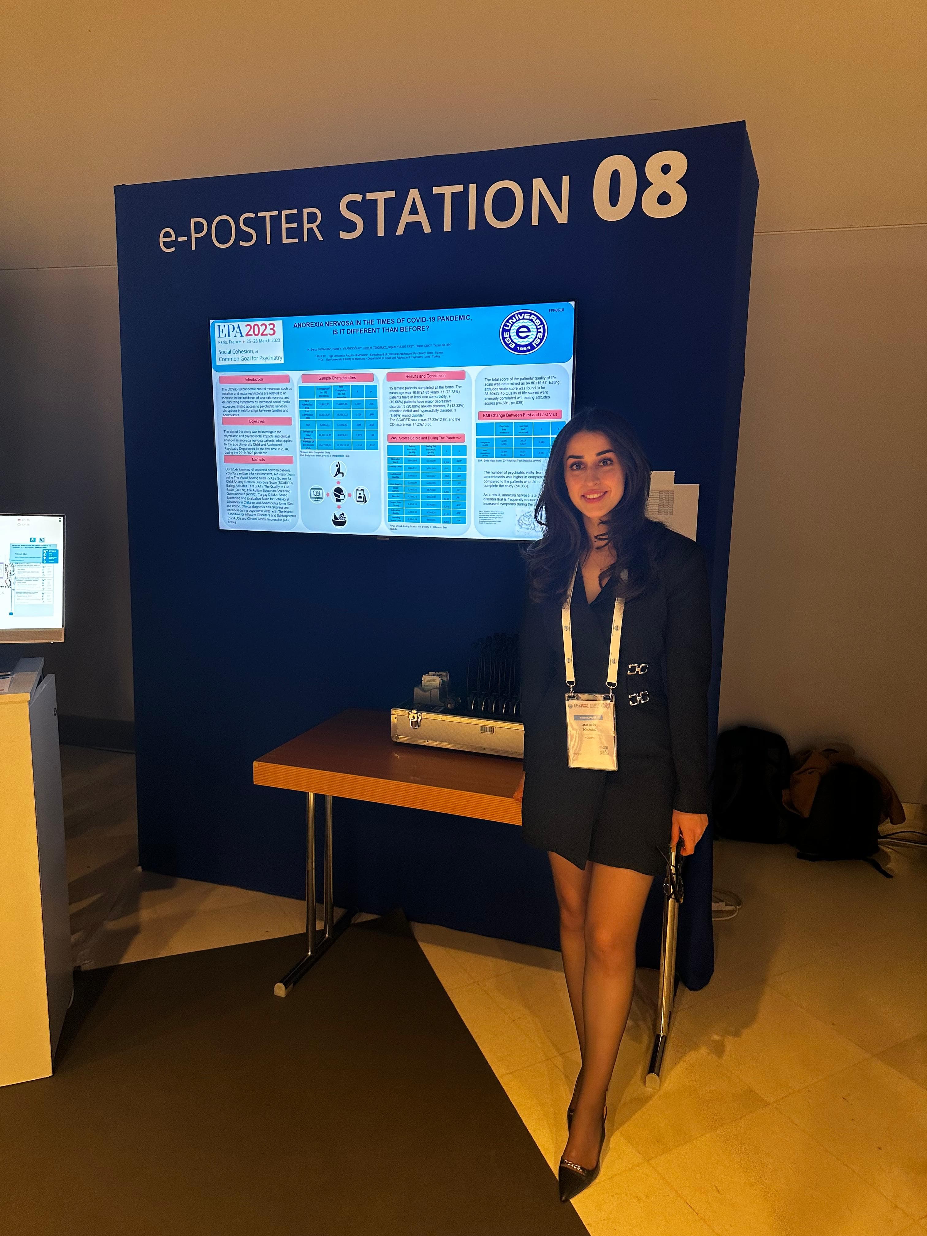 Uzm. Uzm. Dr. Sibel Helin Tokmak Ammash Ammash — EPA 2023 Paris Kongresi e-Poster sunumu